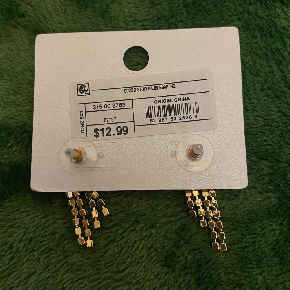 SugarFix BaubleBar Crystal Bow Fringe Earrings - Picture 6 of 6
